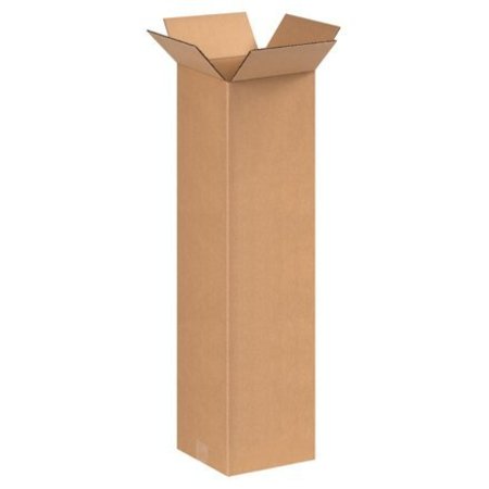 BOX PACKAGING Tall Cardboard Corrugated Boxes, 9"L x 9"W x 36"H, Kraft 9936